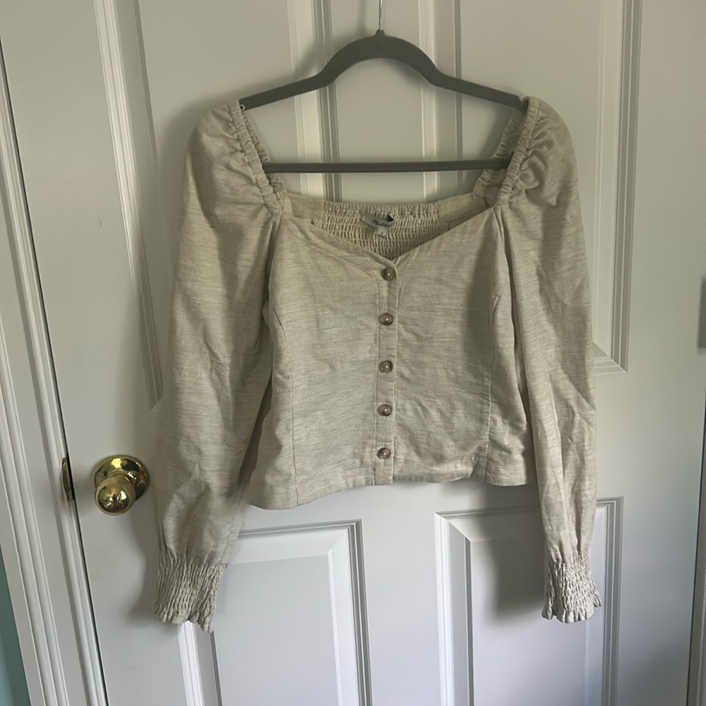 Madewell Beige Longsleeve Top